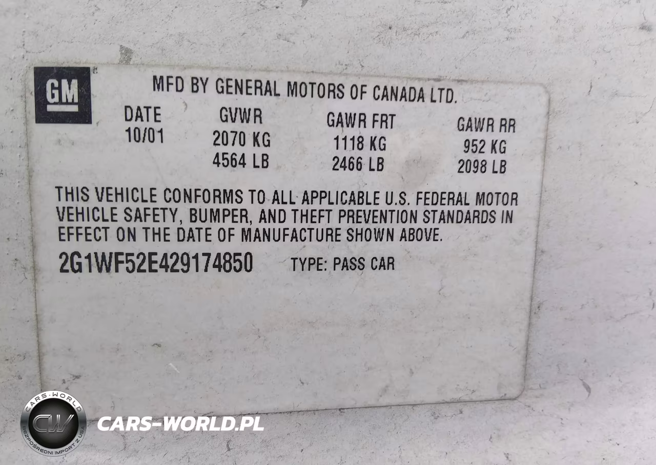 2002 Chevrolet Impala VIN:2G1WF52E429174850 - 9