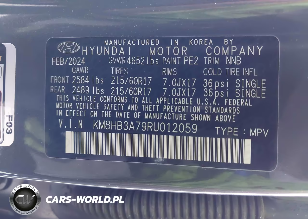 2024 Hyundai Kona Electric Se VIN:KM8HB3A79RU012059 - 9