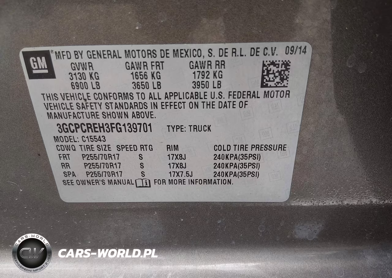 2015 Chevrolet Silverado 1500 1Lt VIN:3GCPCREH3FG139701 - 9