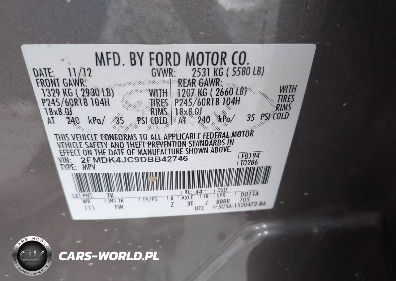 2013 Ford Edge Sel VIN:2FMDK4JC9DBB42746 - 9