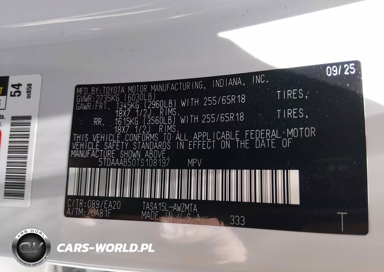 2026 Toyota Grand Highlander Xle VIN:5TDAAAB50TS108197 - 9