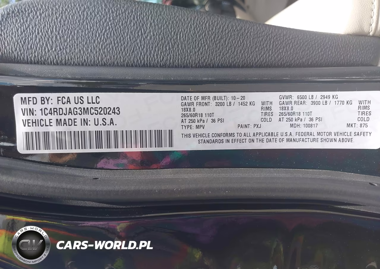 2021 Dodge Durango Sxt Plus Awd VIN:1C4RDJAG3MC520243 - 9