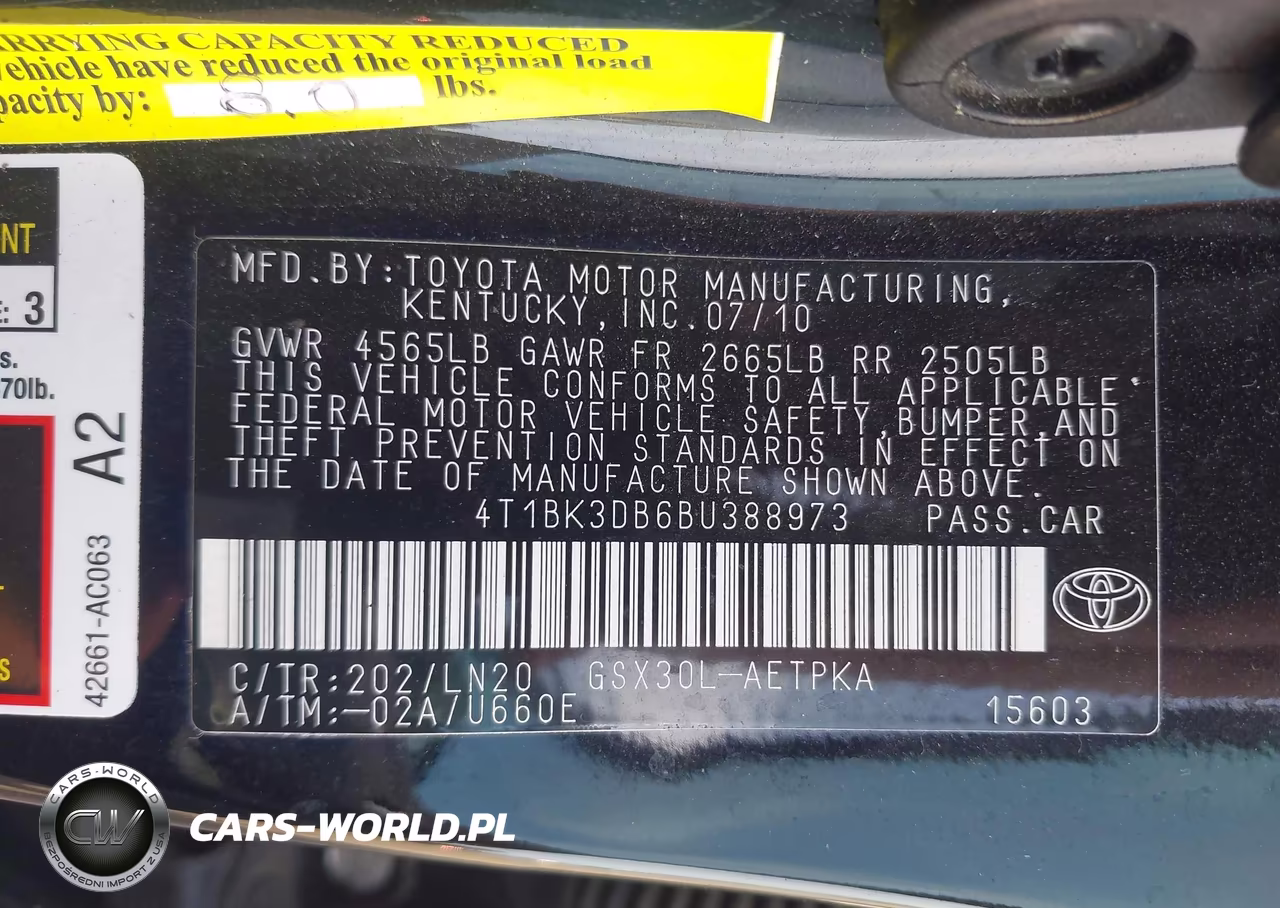 2011 Toyota Avalon Limited VIN:4T1BK3DB6BU388973 - 9