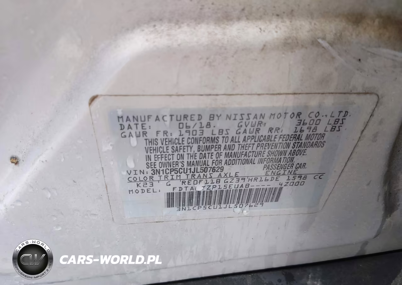 2018 Nissan Kicks Sr VIN:3N1CP5CU1JL507629 - 9