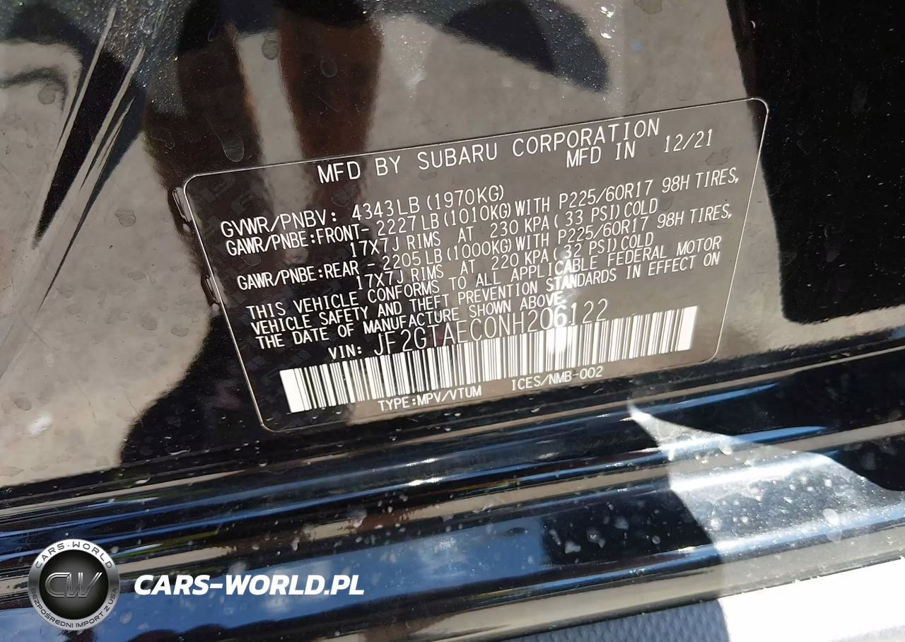 2022 Subaru Crosstrek Premium VIN:JF2GTAEC0NH206122 - 9