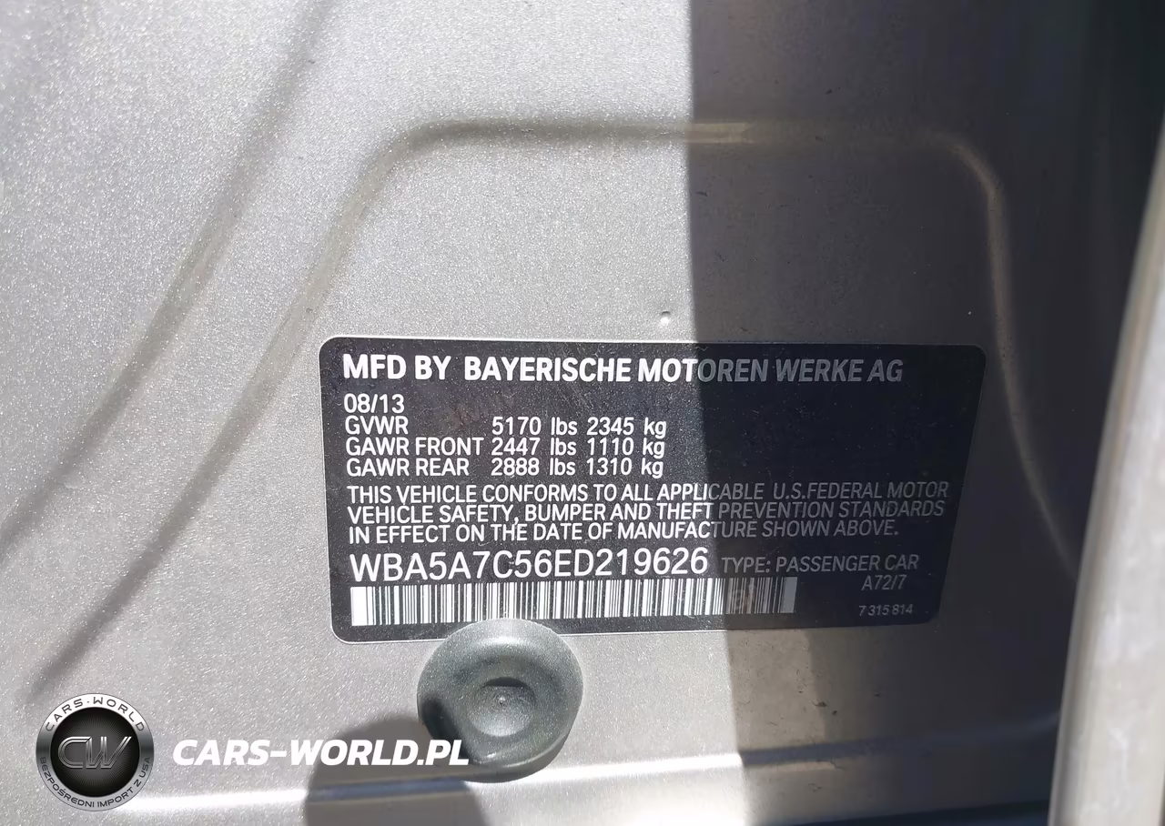 2014 BMW 528I xDrive VIN:WBA5A7C56ED219626 - 9