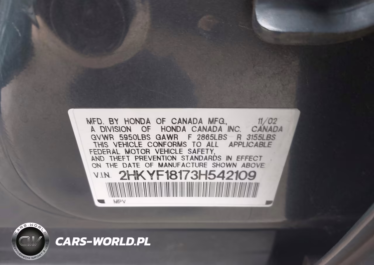2003 Honda Pilot Lx VIN:2HKYF18173H542109 - 9