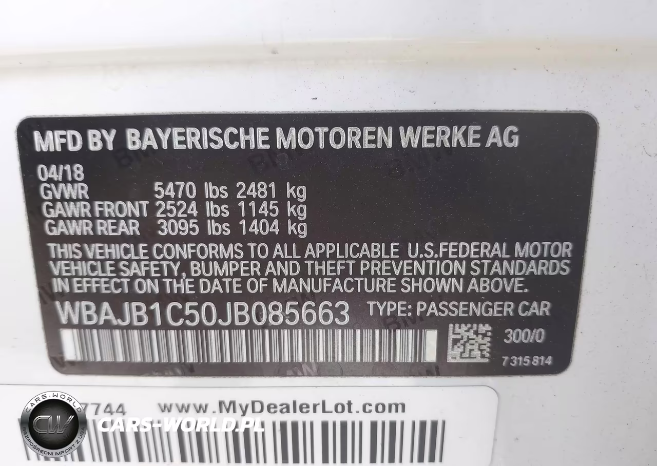 2018 BMW 530E xDrive Iperformance VIN:WBAJB1C50JB085663 - 9