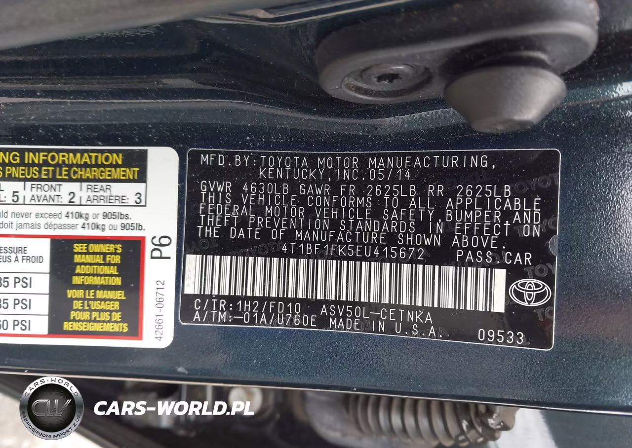 2014 Toyota Camry Le VIN:4T1BF1FK5EU415672 - 9