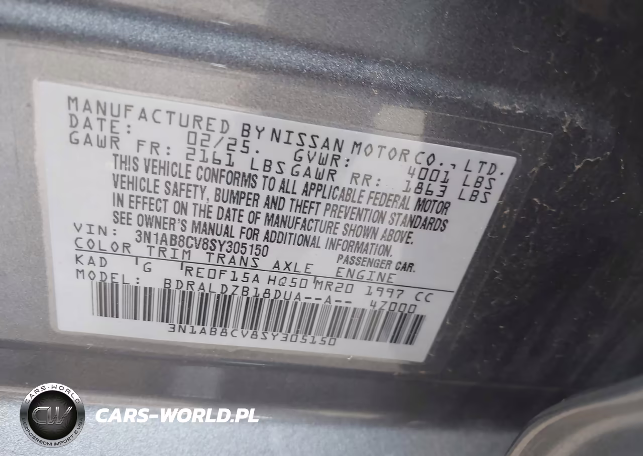 2025 Nissan Sentra Sv VIN:3N1AB8CV8SY305150 - 9
