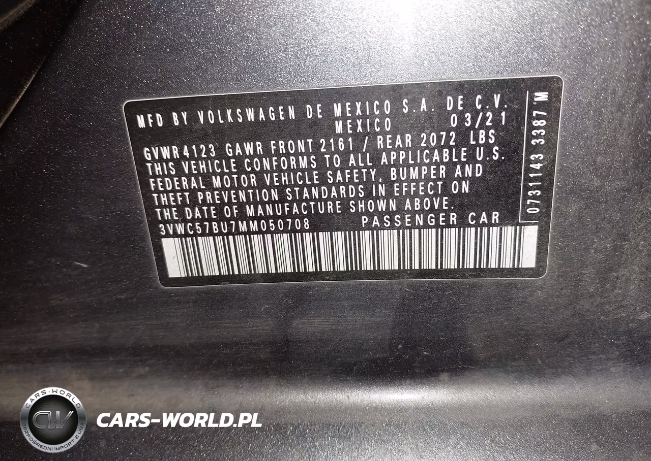 2021 Volkswagen Jetta 1.4T R-Line-1.4T S-1.4T Se VIN:3VWC57BU7MM050708 - 9