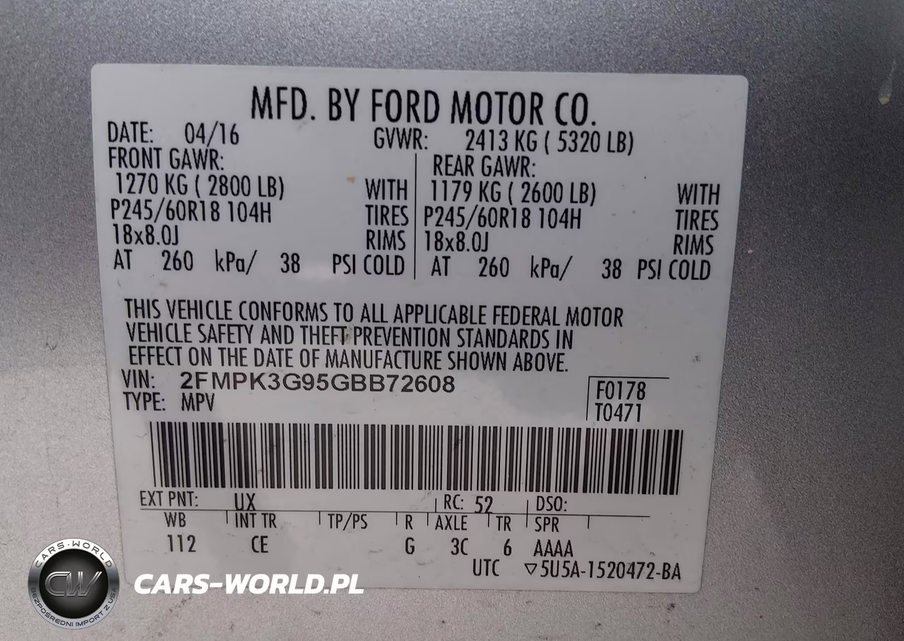 2016 Ford Edge Se VIN:2FMPK3G95GBB72608 - 9