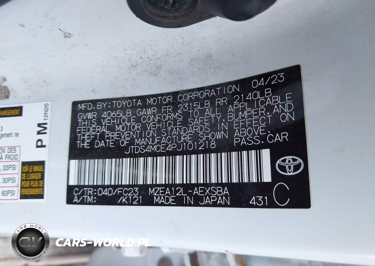 2023 Toyota Corolla Se VIN:JTDS4MCE4PJ101218 - 9