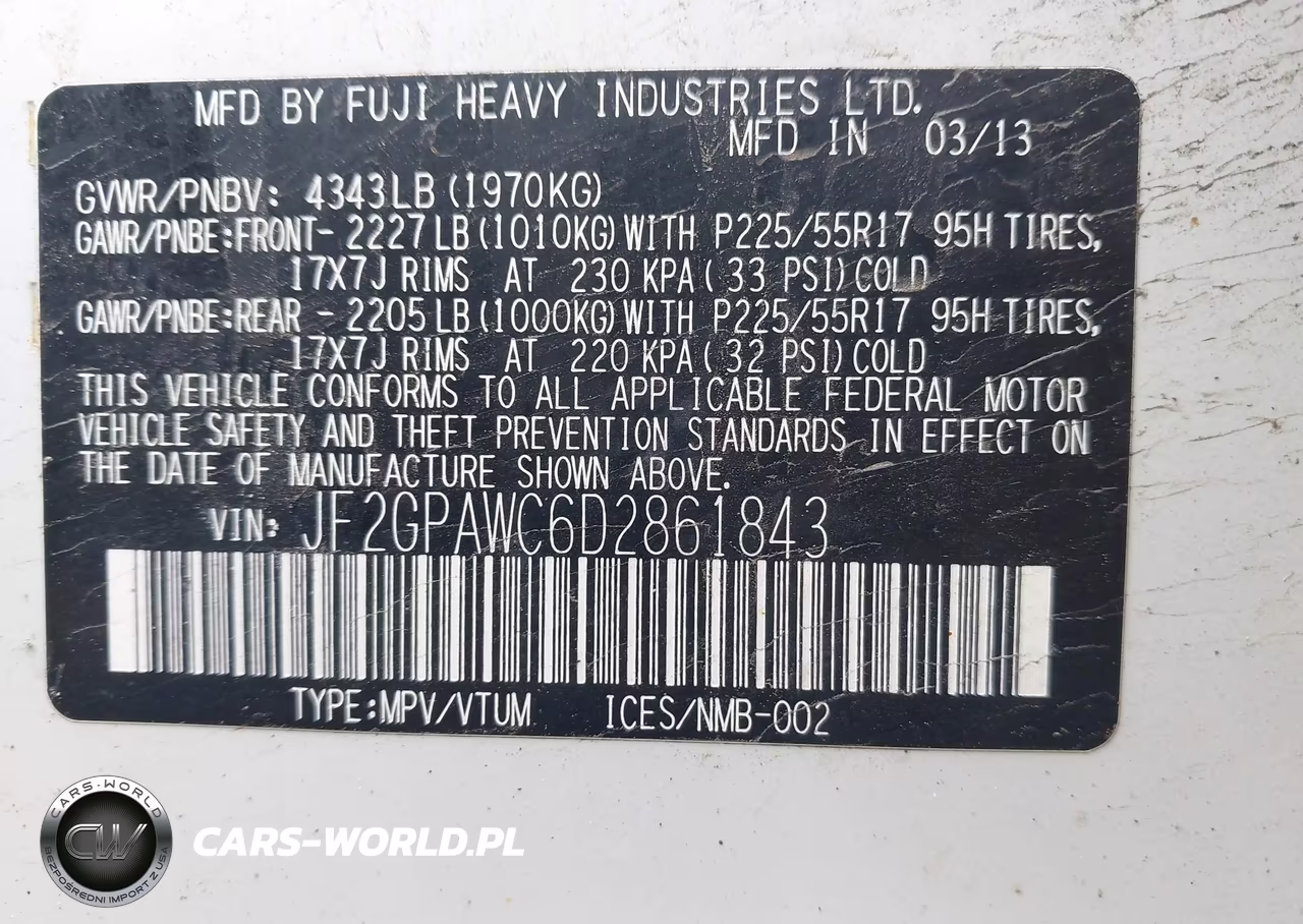 2013 Subaru Xv Crosstrek 2.0I Premium VIN:JF2GPAWC6D2861843 - 9