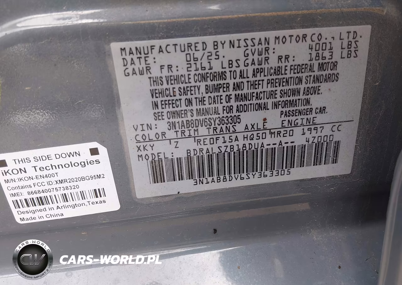2025 Nissan Sentra Sr VIN:3N1AB8DV6SY363305 - 9