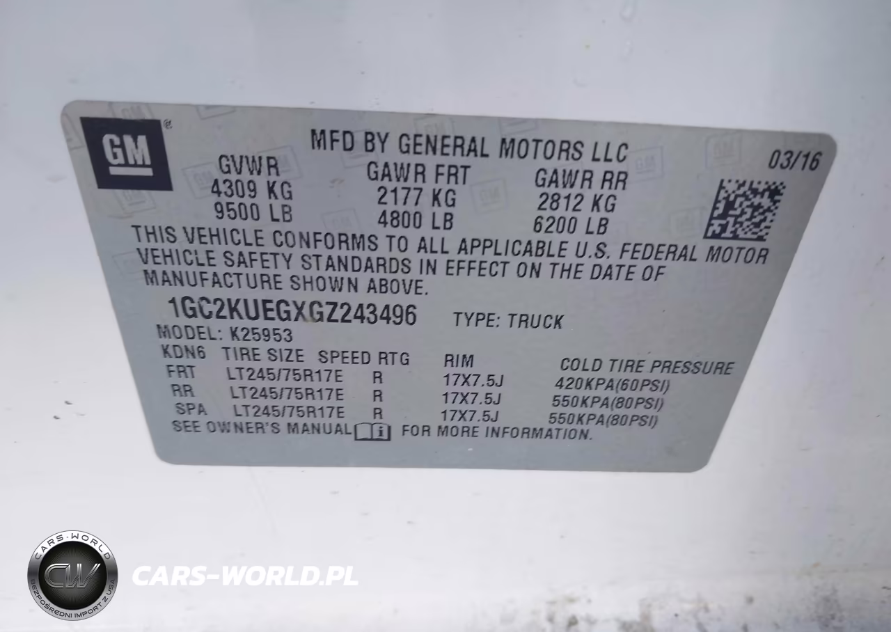 2016 Chevrolet Silverado 2500Hd Wt VIN:1GC2KUEGXGZ243496 - 9