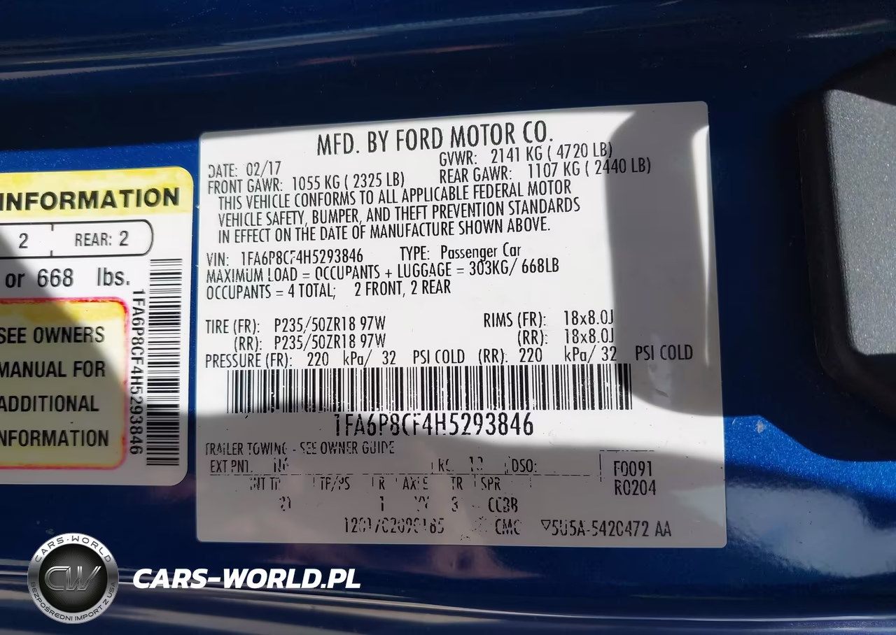 2017 Ford Mustang Gt-Gt Premium VIN:1FA6P8CF4H5293846 - 9