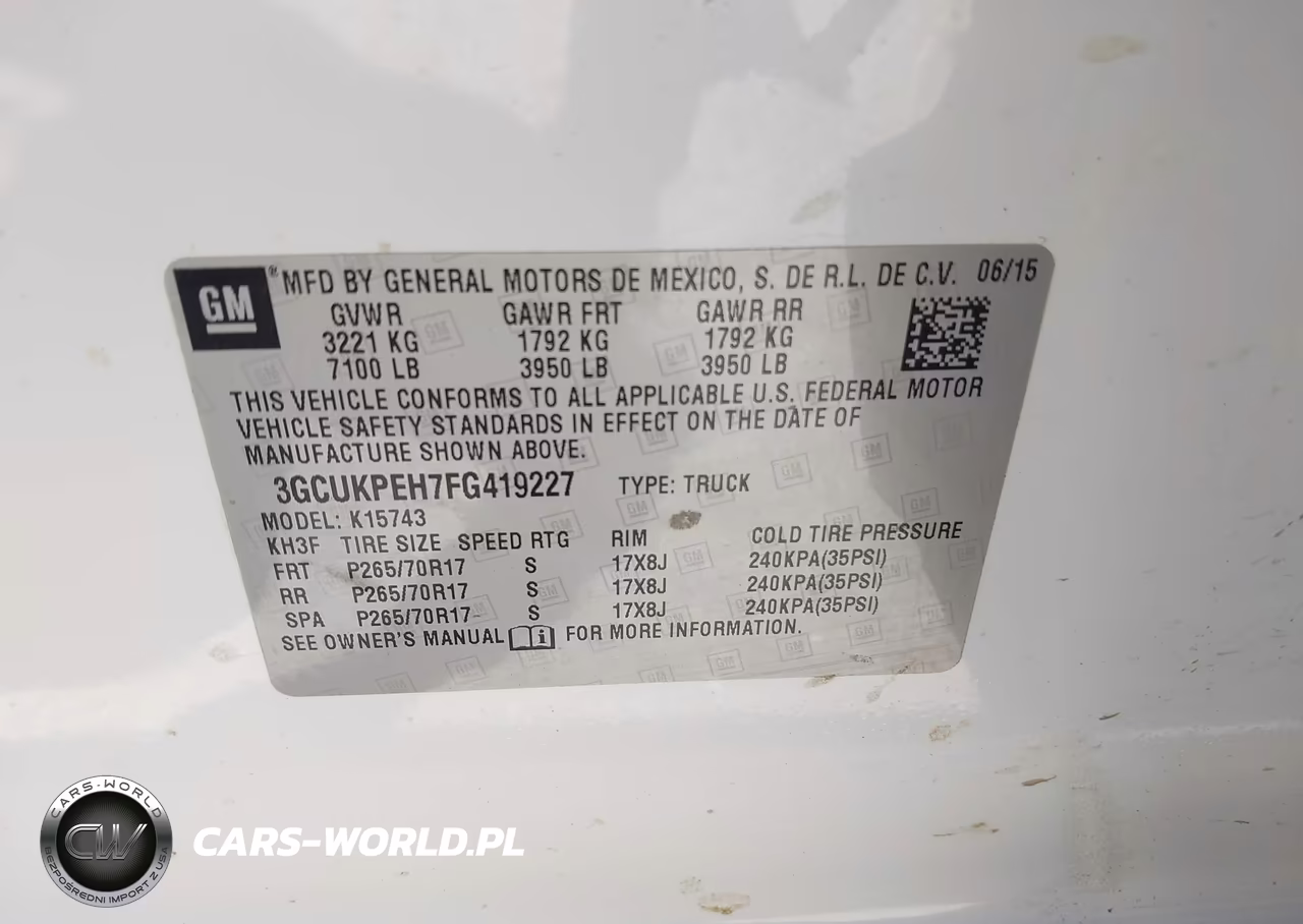 2015 Chevrolet Silverado 1500 Work Truck VIN:3GCUKPEH7FG419227 - 9