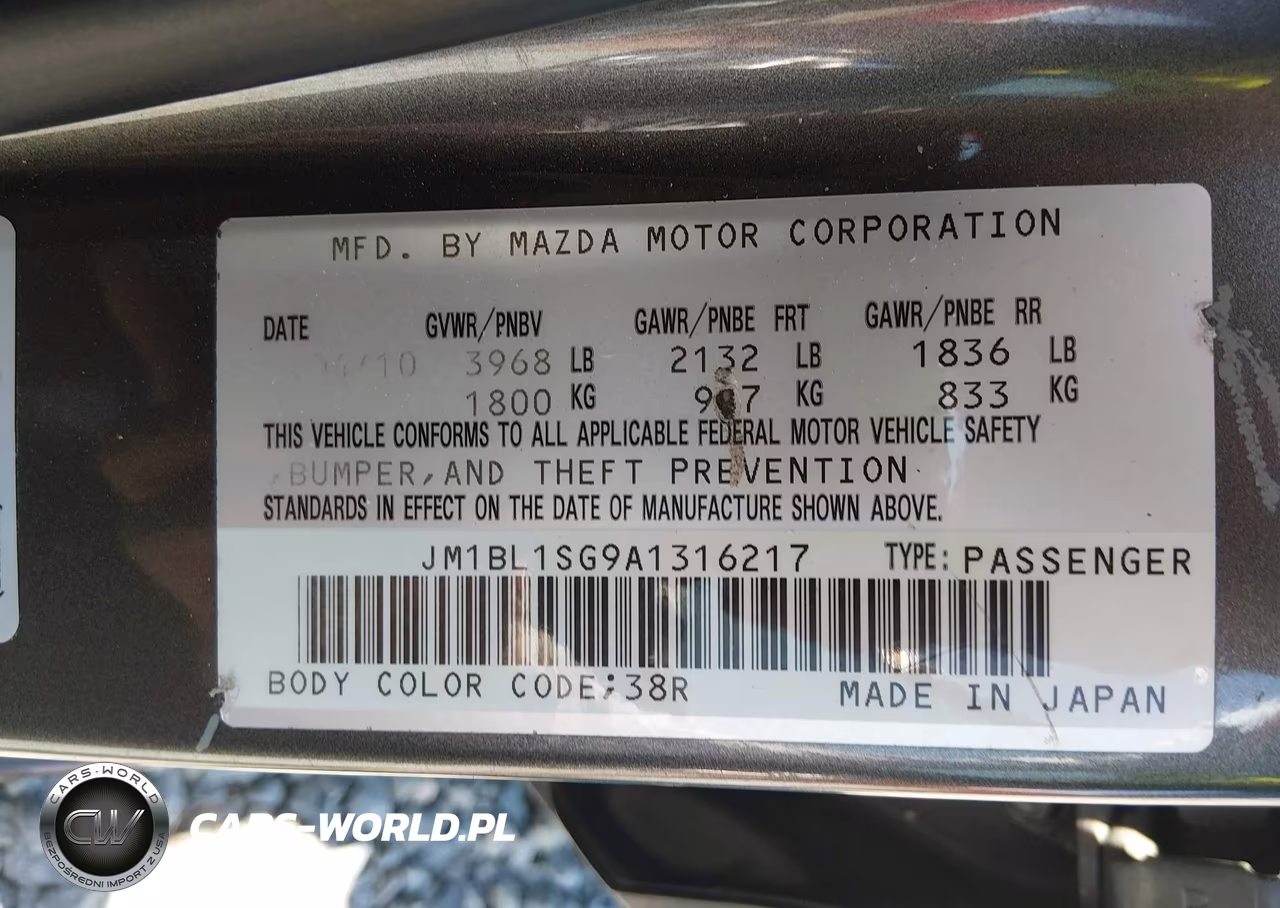 2010 Mazda Mazda3 I Touring VIN:JM1BL1SG9A1316217 - 9