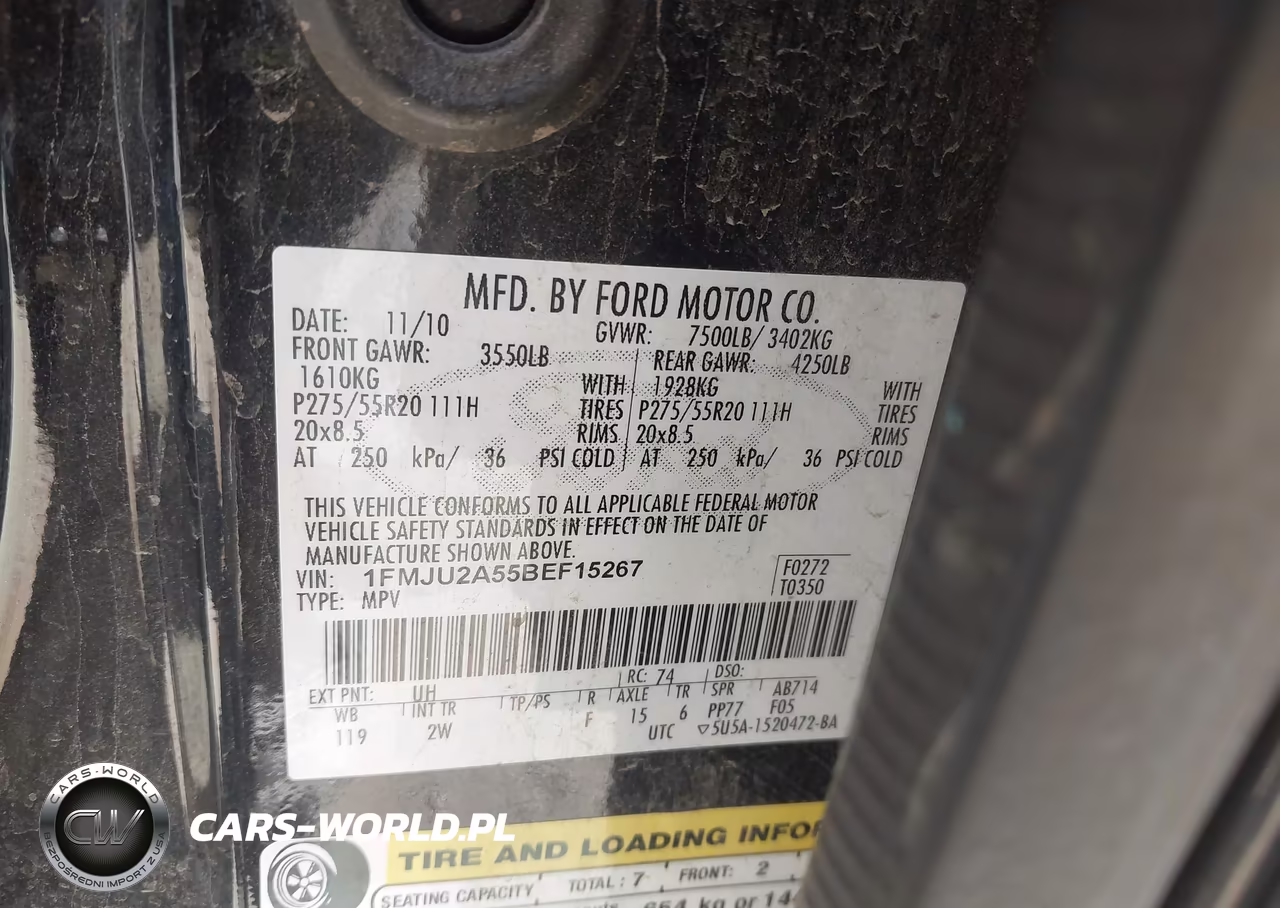 2011 Ford Expedition Limited VIN:1FMJU2A55BEF15267 - 9