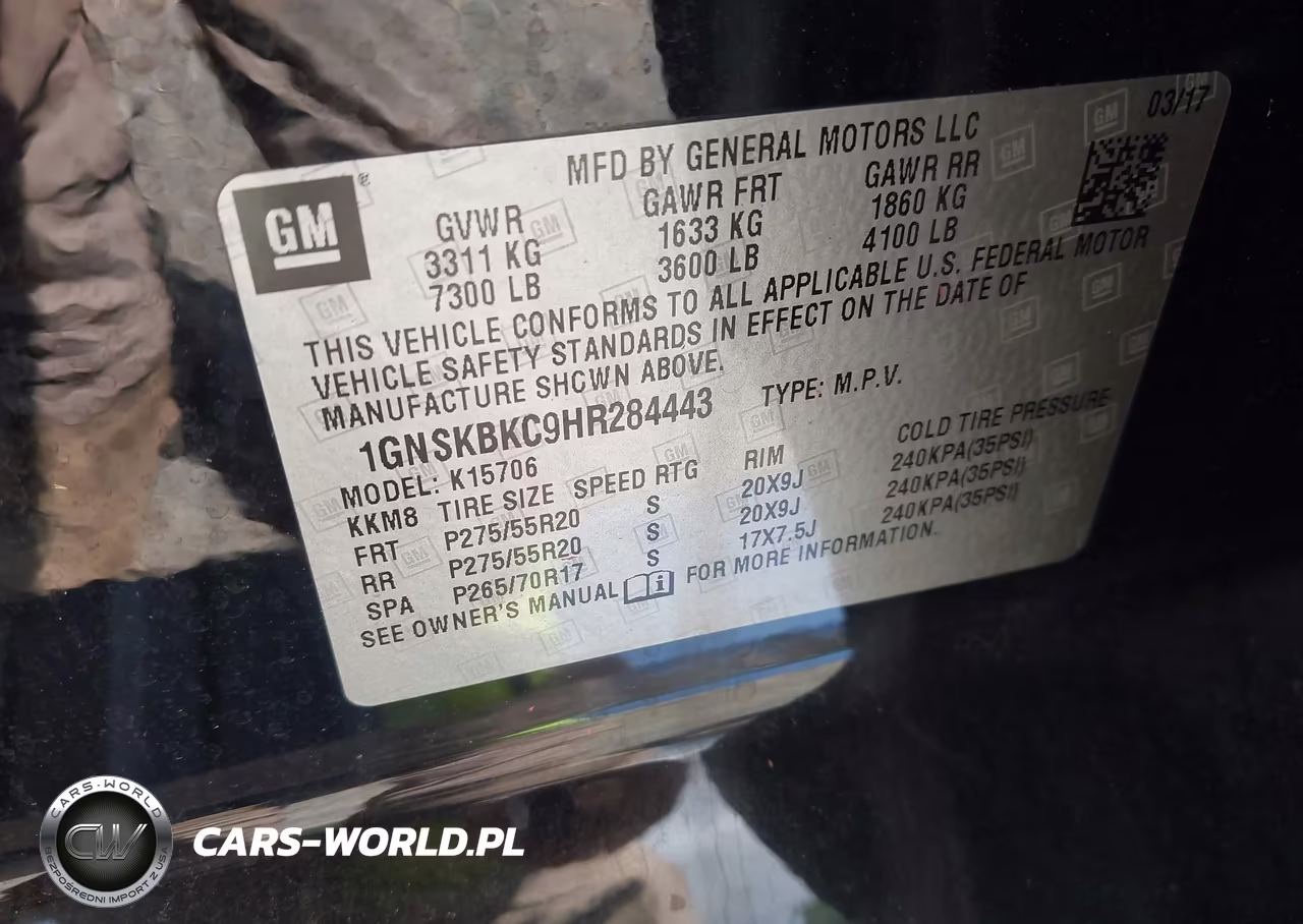 2017 Chevrolet Tahoe Lt VIN:1GNSKBKC9HR284443 - 9