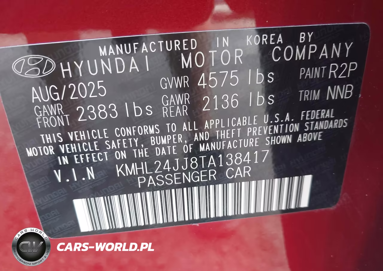 2026 Hyundai Sonata Hybrid Blue VIN:KMHL24JJ8TA138417 - 9
