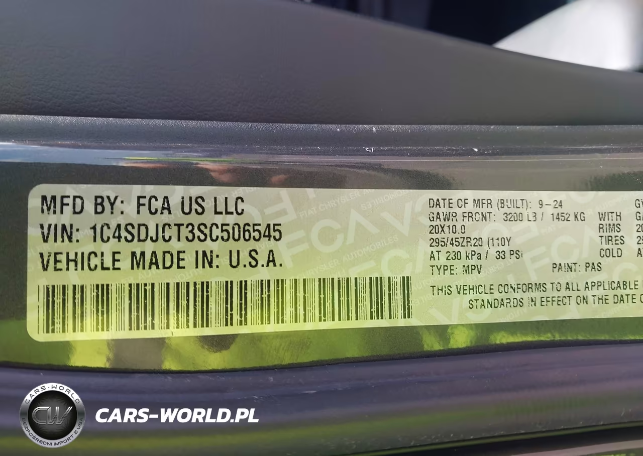 2025 Dodge Durango R VIN:1C4SDJCT3SC506545 - 9
