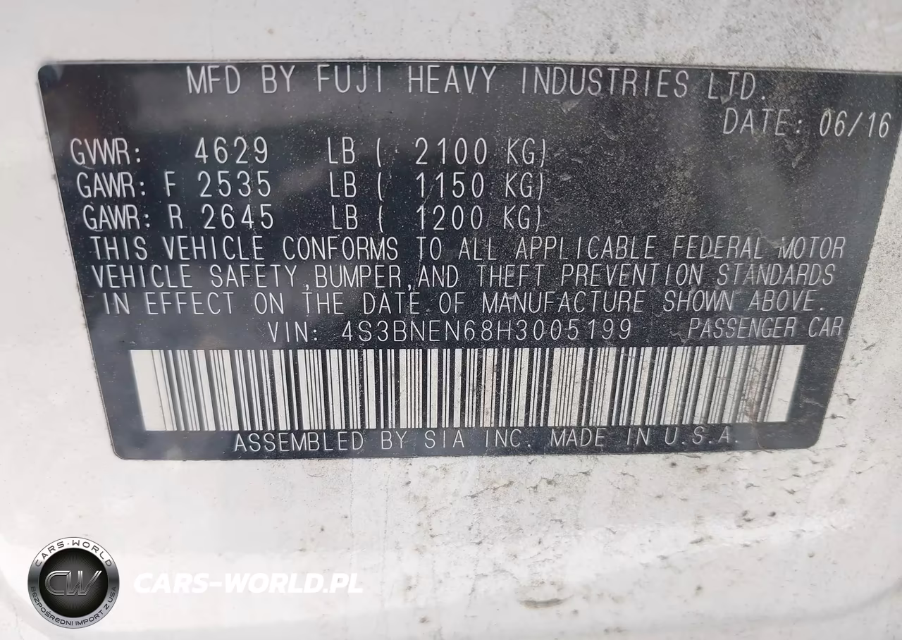2017 Subaru Legacy 3.6R Limited VIN:4S3BNEN68H3005199 - 9