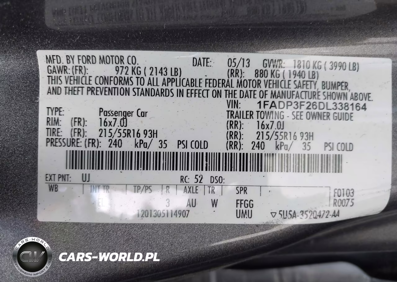 2013 Ford Focus Se VIN:1FADP3F26DL338164 - 9