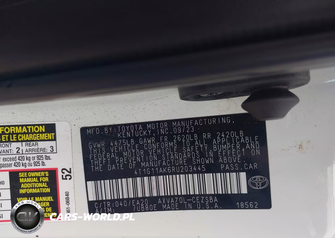 2024 Toyota Camry Se VIN:4T1G11AK6RU203445 - 9