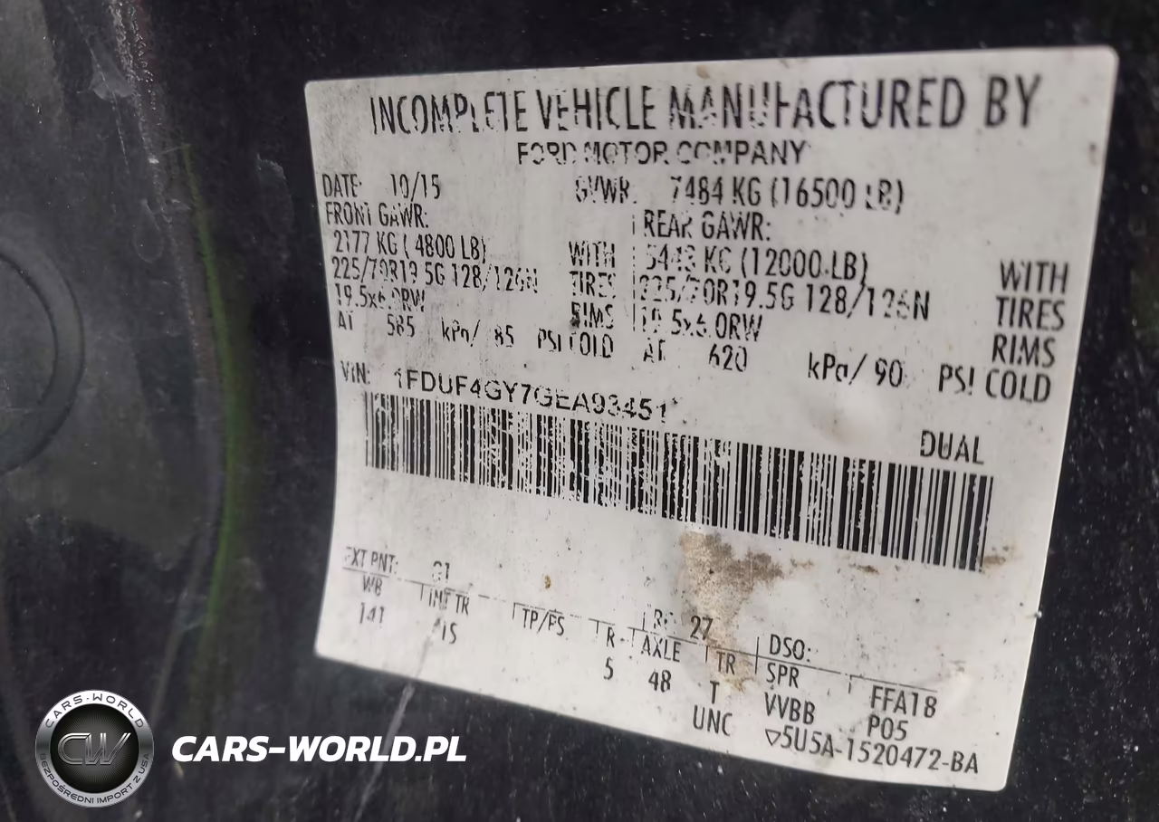 2016 Ford F-450 Chassis Xl VIN:1FDUF4GY7GEA93451 - 9
