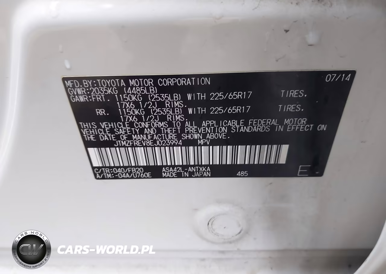 2014 Toyota Rav4 Le VIN:JTMZFREV8EJ023994 - 9