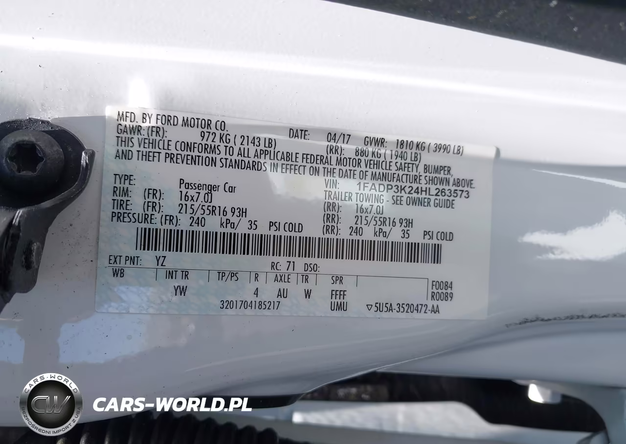 2017 Ford Focus Se VIN:1FADP3K24HL263573 - 9