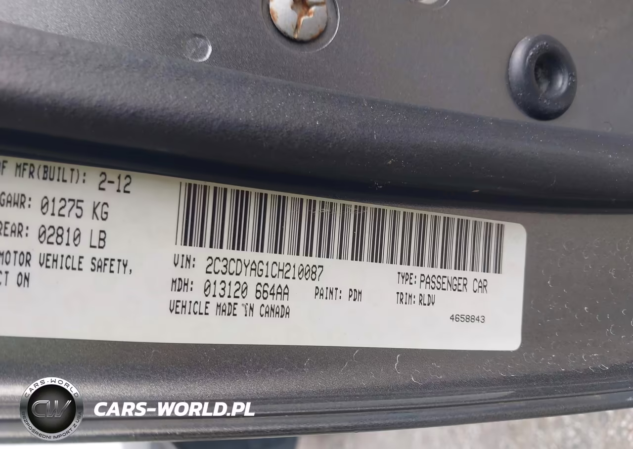 2012 Dodge Challenger Sxt VIN:2C3CDYAG1CH210087 - 9