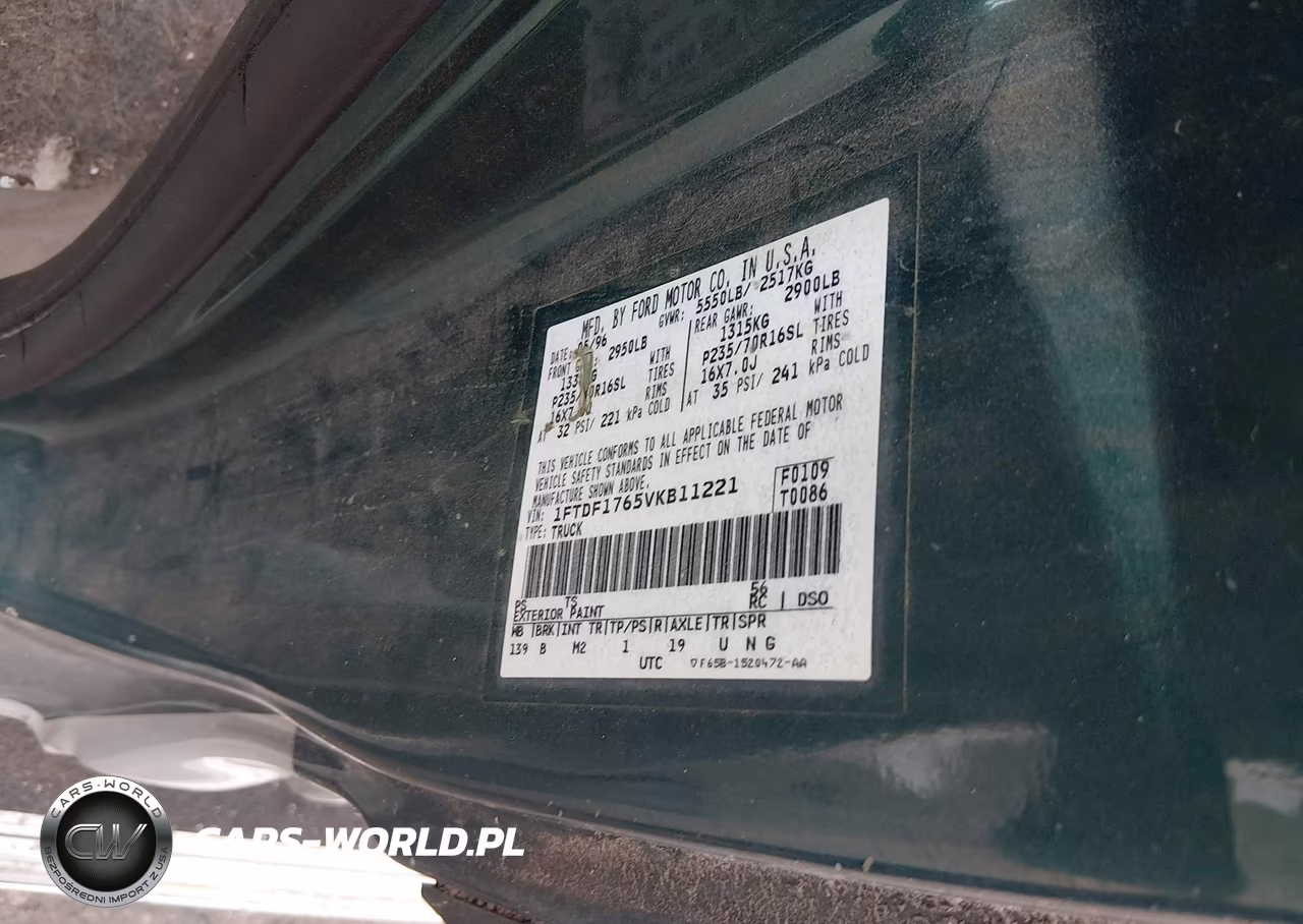 1997 Ford F-150 Standard Lariat-Standard-Xl-Xlt VIN:1FTDF1765VKB11221 - 9