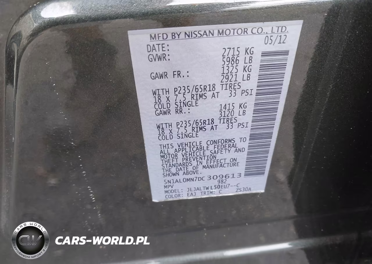 2013 Infiniti Jx35 VIN:5N1AL0MN7DC309613 - 9