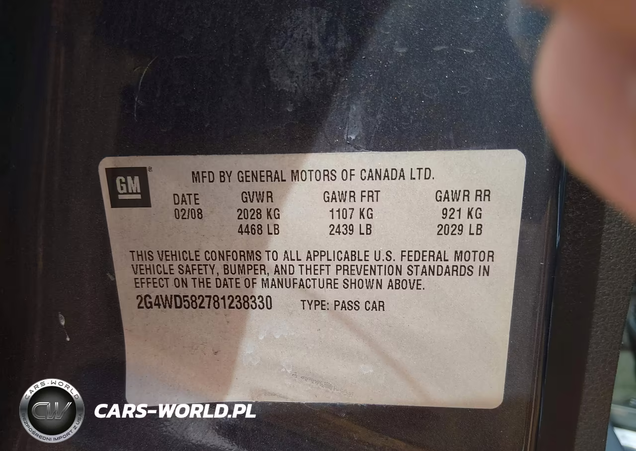 2008 Buick Lacrosse Cxl VIN:2G4WD582781238330 - 9