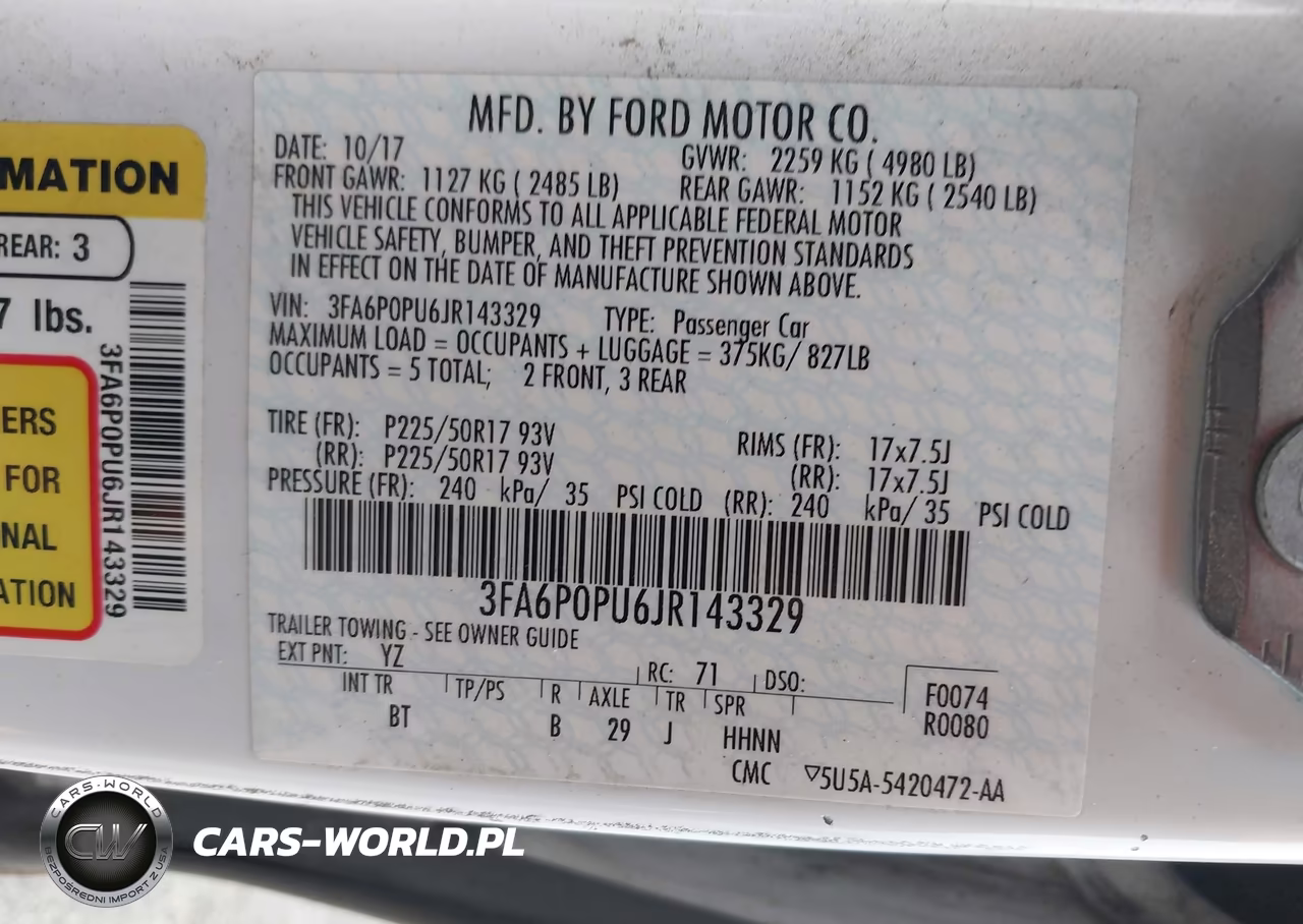 2018 Ford Fusion Energi Se Luxury VIN:3FA6P0PU6JR143329 - 9