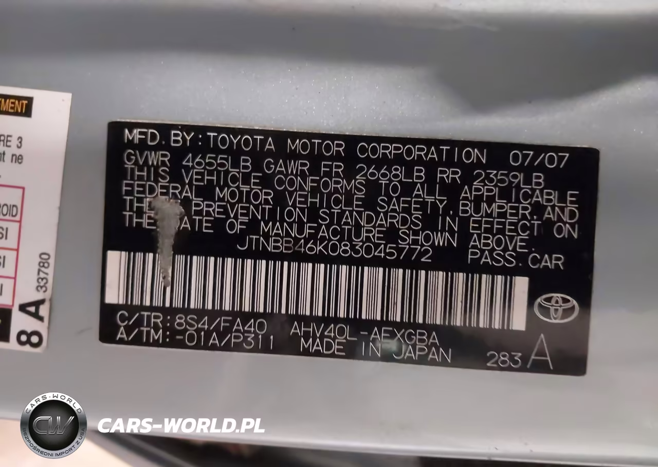 2008 Toyota Camry Hybrid VIN:JTNBB46K083045772 - 9