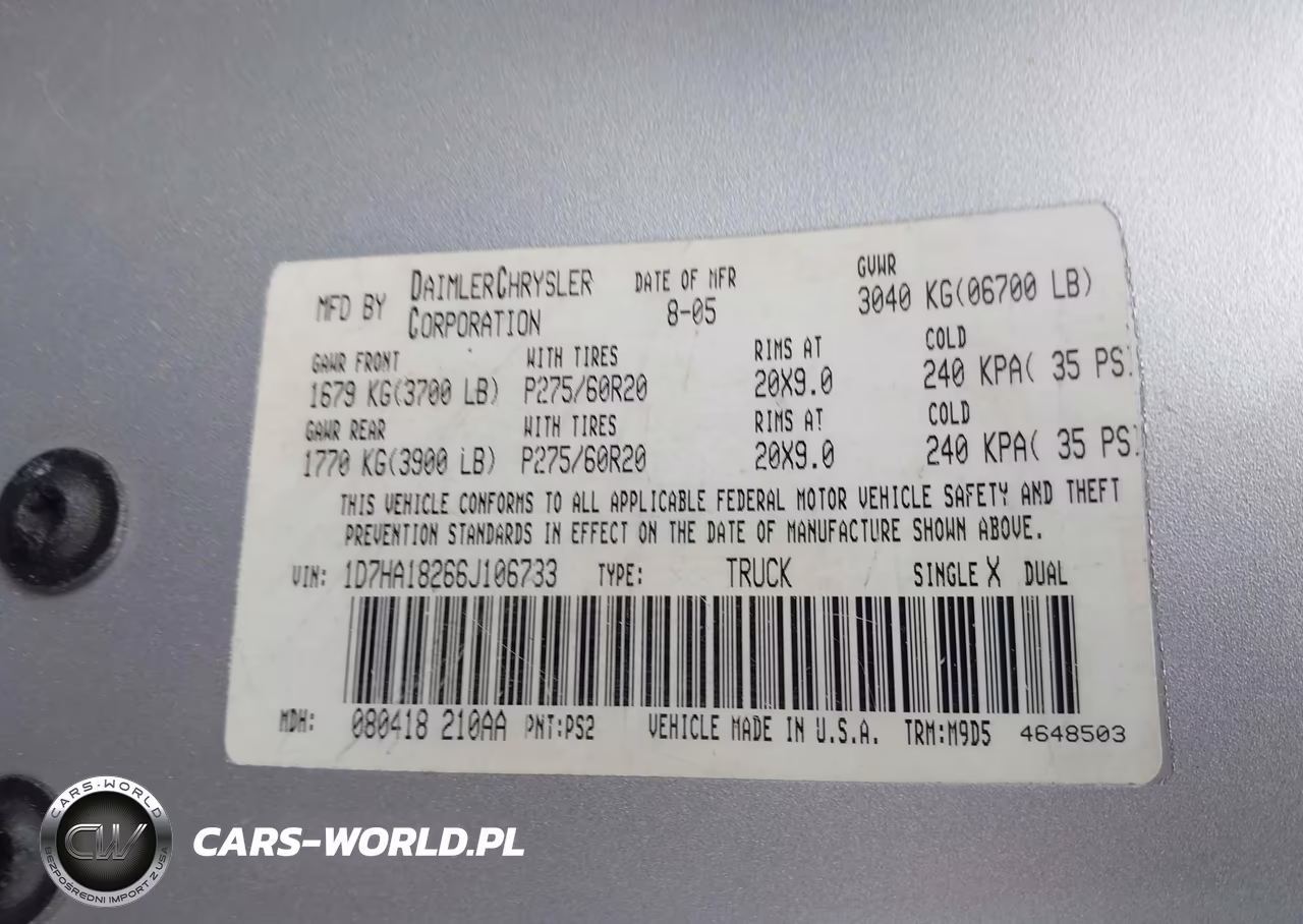 2006 Dodge Ram 1500 Slt VIN:1D7HA18266J106733 - 9