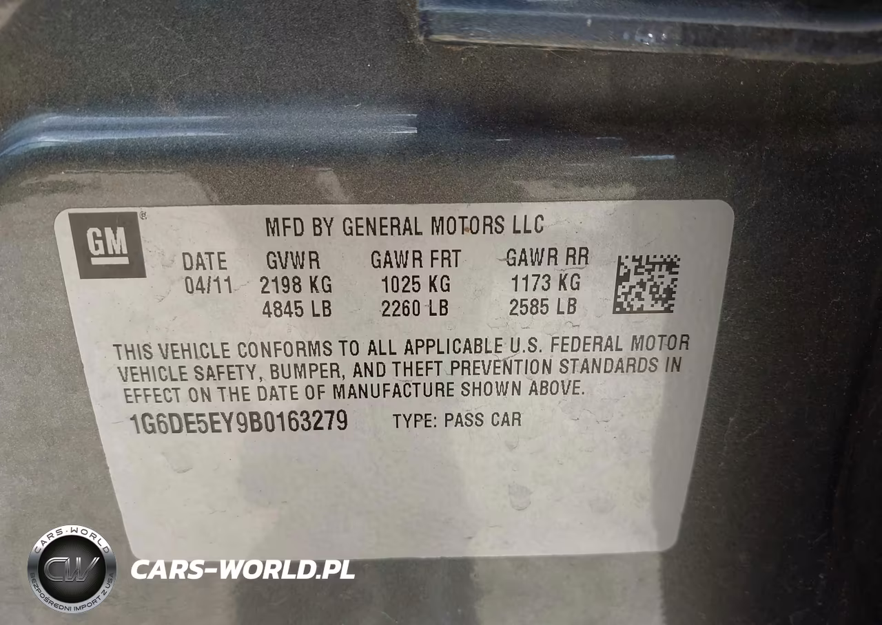 2011 Cadillac Cts Luxury VIN:1G6DE5EY9B0163279 - 9