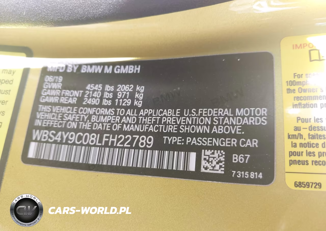 2020 BMW M4 VIN:WBS4Y9C08LFH22789 - 9