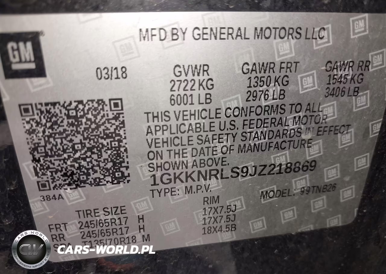 2018 GMC Acadia Sle-1 VIN:1GKKNRLS9JZ218869 - 9