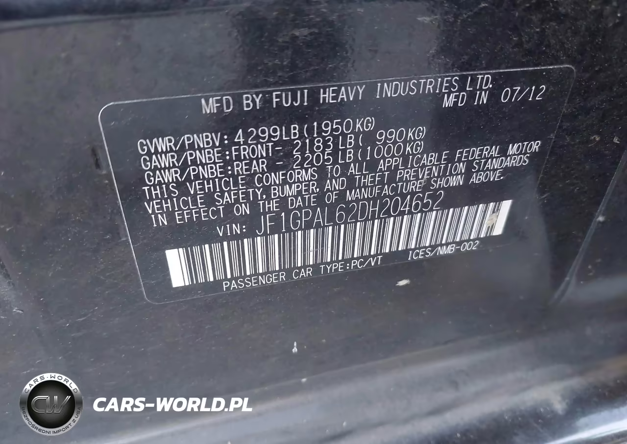 2013 Subaru Impreza 2.0I Sport Premium VIN:JF1GPAL62DH204652 - 9