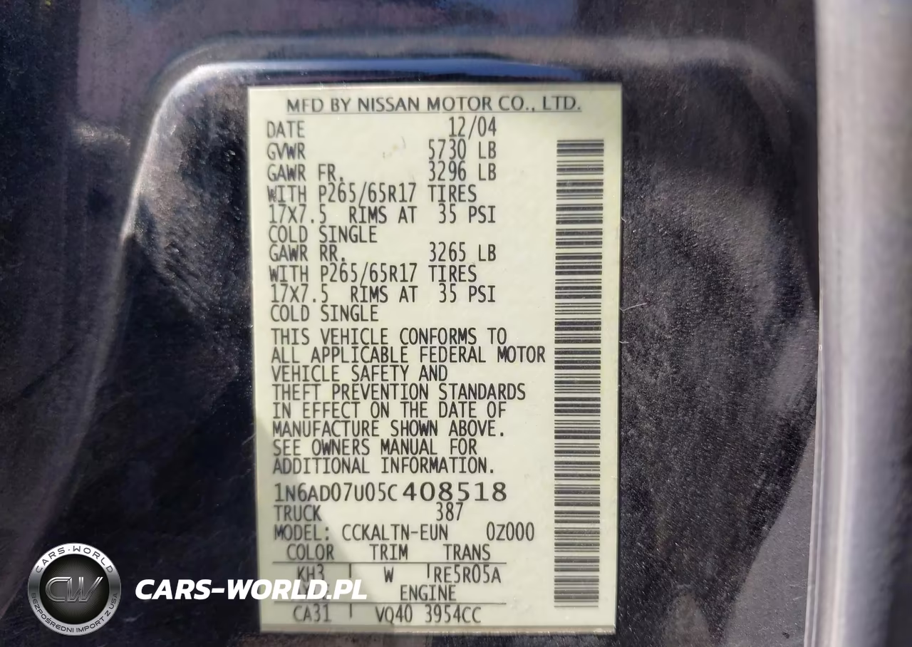 2005 Nissan Frontier 2Wd Le VIN:1N6AD07U05C408518 - 9