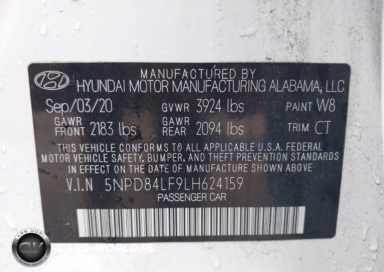 2020 Hyundai Elantra Sel VIN:5NPD84LF9LH624159 - 9