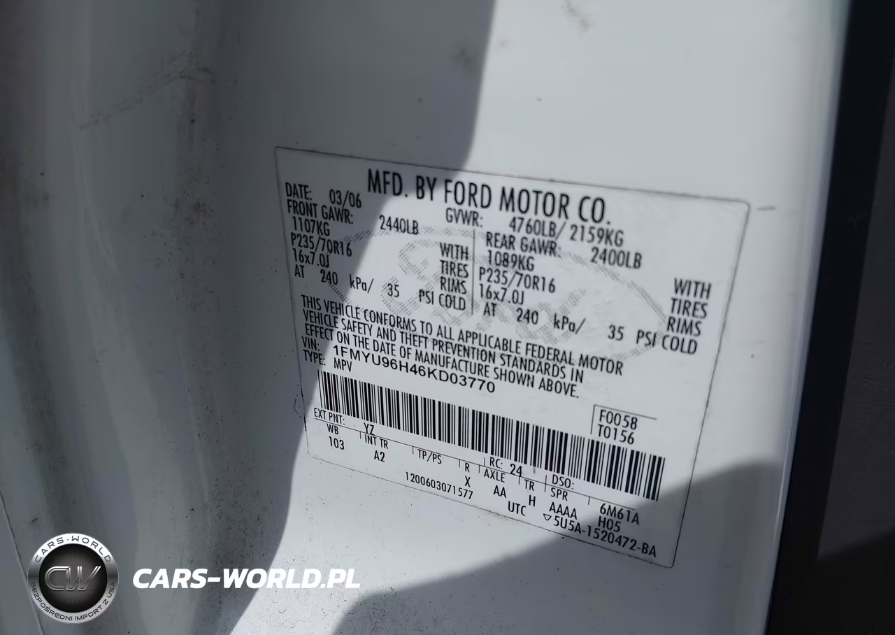 2006 Ford Escape Hybrid VIN:1FMYU96H46KD03770 - 9
