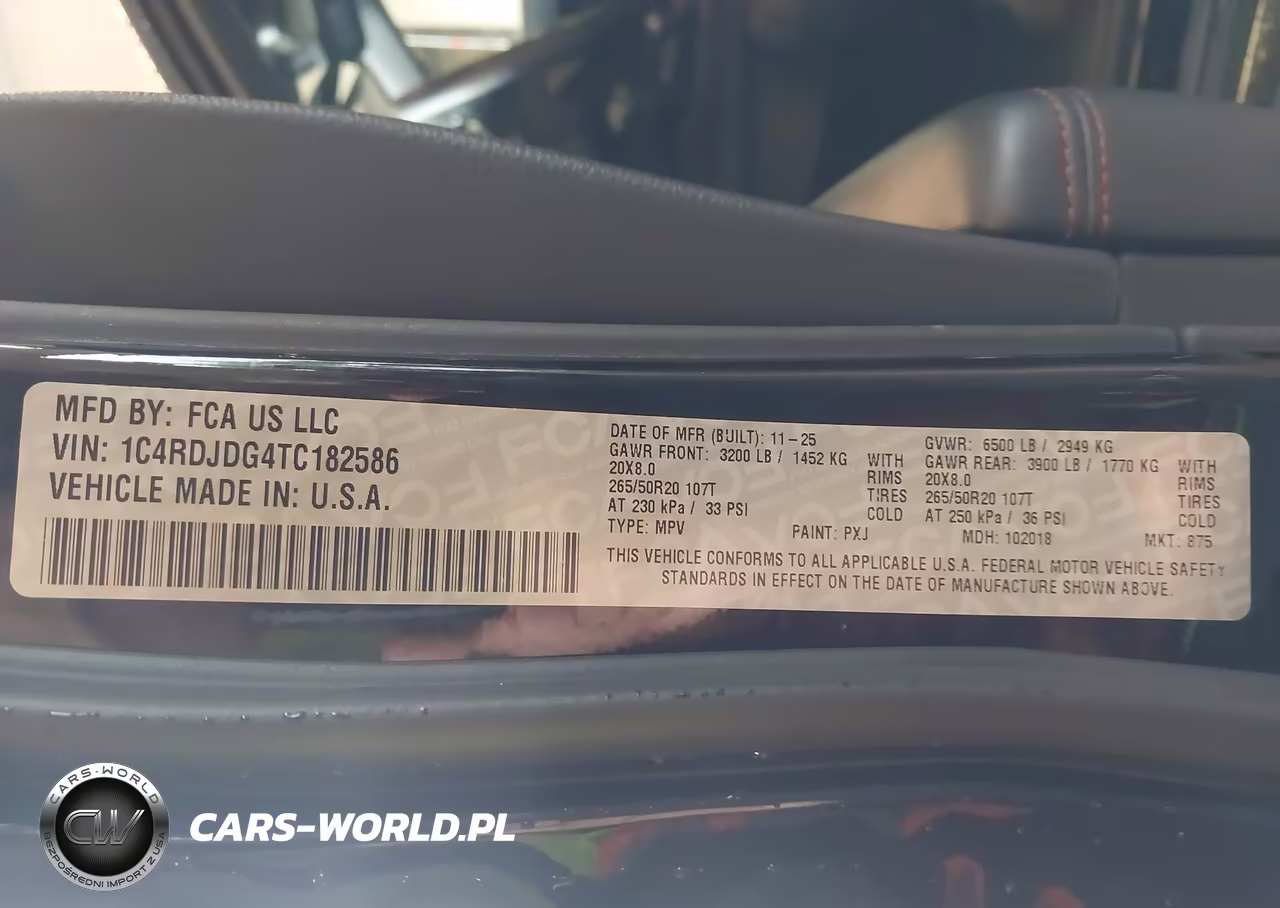 2026 Dodge Durango Gt Awd VIN:1C4RDJDG4TC182586 - 9