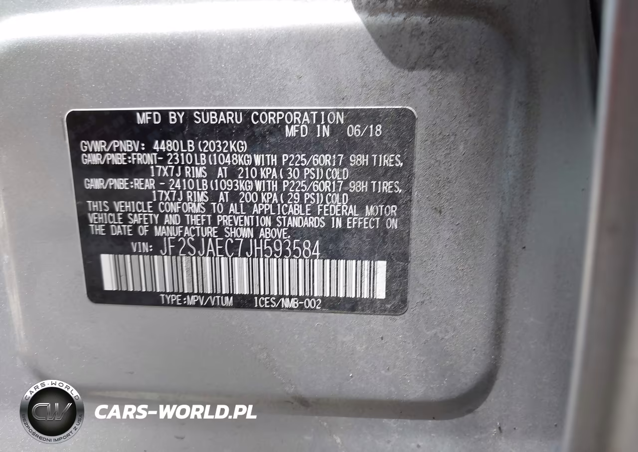 2018 Subaru Forester 2.5I Premium VIN:JF2SJAEC7JH593584 - 9