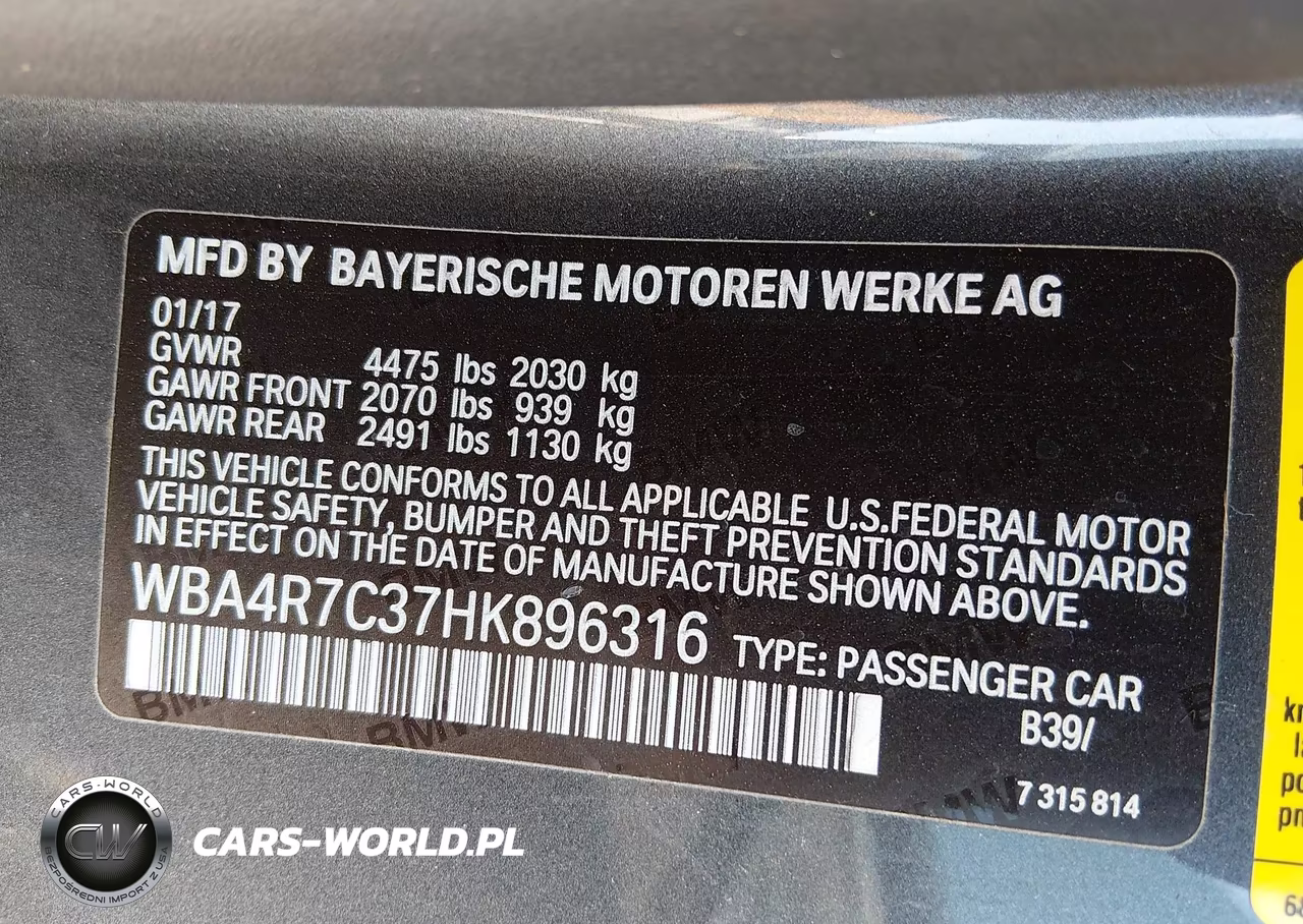 2017 BMW 430I VIN:WBA4R7C37HK896316 - 9